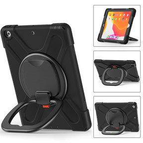 B-OnePiece iPad Case+Neck Strap For ipad Air5 2022/Air4 10.9 2020/Pro11 2021/2020/2018-Black&Black