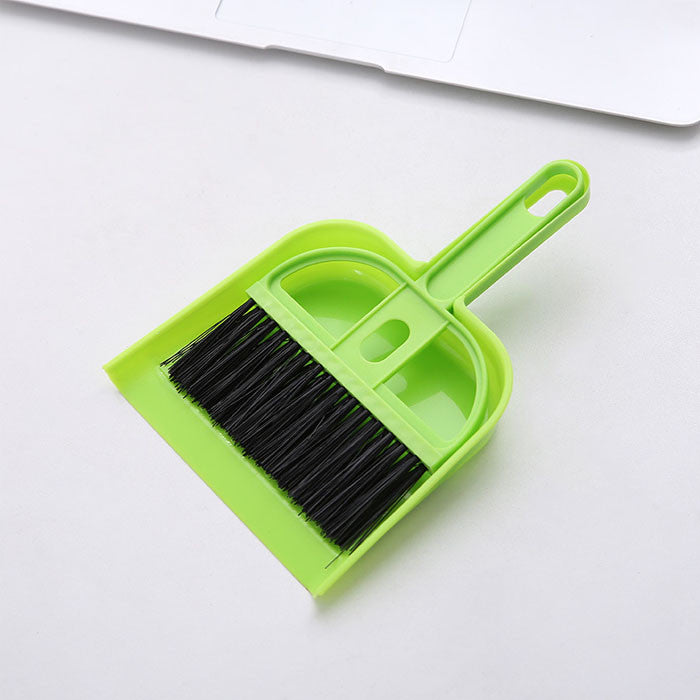 Pet Cage Broom Brush Dustpan Set Cat Litter Sweeper Brush-Green