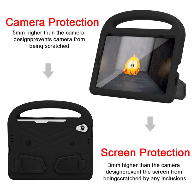 Sparrow iPad Case Kids Safe Shockproof Handle Stand Cover For Mini6-Black
