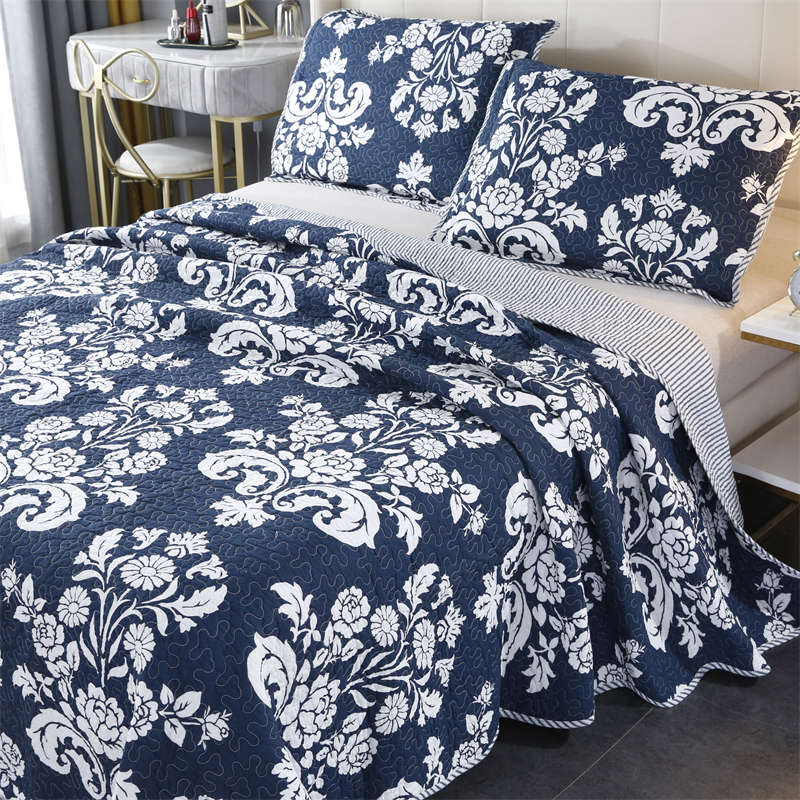 3Pcs Set Bedspread Coverlet Set Comforter Patchwork Quilt for Queen Size