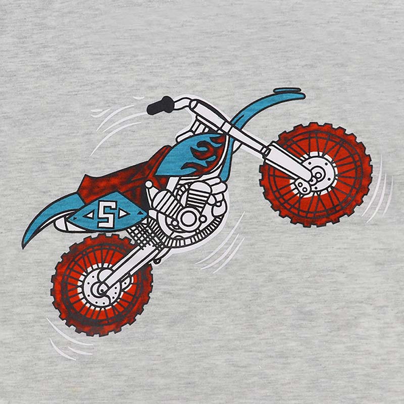 Little Boys Summer Pajamas 2 Pieces Cotton Toddler Sleepwear for Boys Size 2-7T-Motorcycle