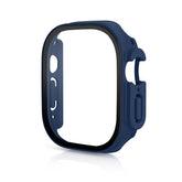 Screen Protector Case with Tempered Glass Film For Apple iWatch 8 Ultra -MidnightBlue