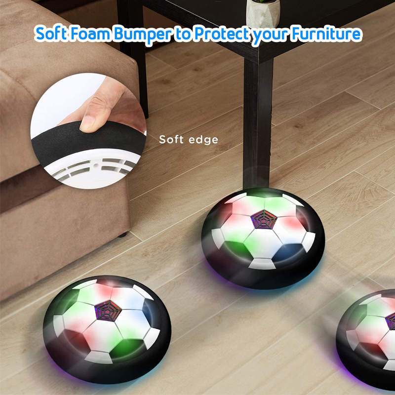 LED Hover Soccer Ball with Foam Bumpers for Indoor or Outdoor Play