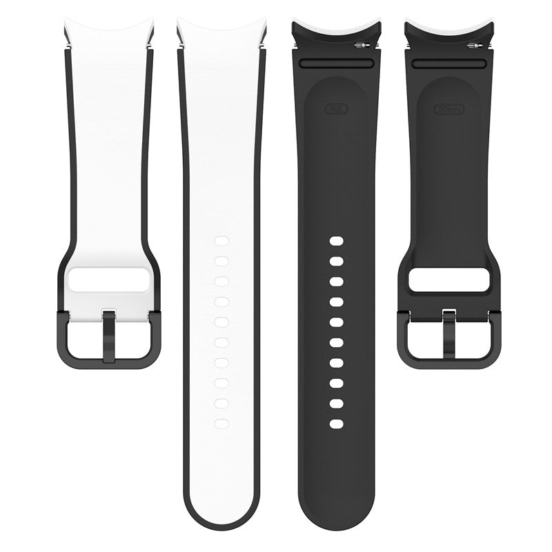 20mm Two Tone Silicone Sports Strap for Samsung Galaxy Watch 5-WhiteBlack