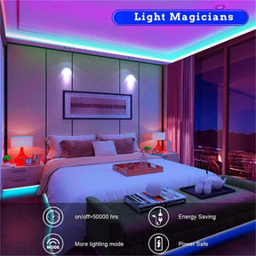 16.4ft/32.8ft Led Strip Lights RGB 2835 Color Changing LED Light Strips Kit with 44 Keys Ir Remote