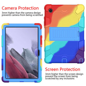 Samsung Tablet Case For Galaxy Tab A8 10.5inch 2021 (SM-X200/SM-X205/SM-X207)-GoldRose-RainbowBlue