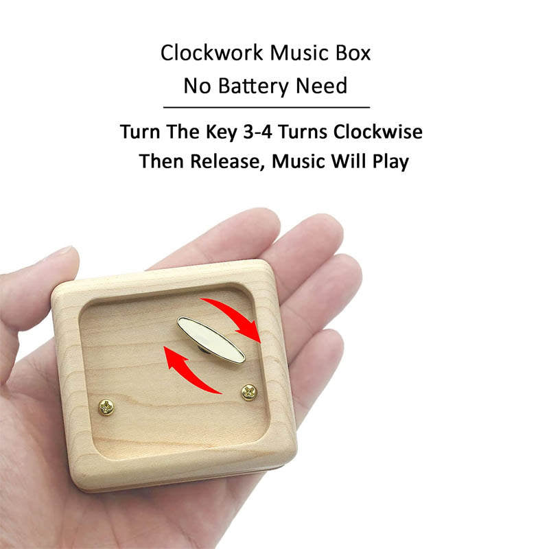 Handmade Wooden Music Box Creative Gift for Christmas