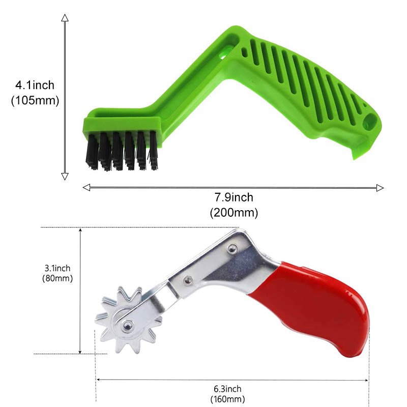 Car Polishing Pad Conditioning Brush and Polishing Spur Tool Set-Green