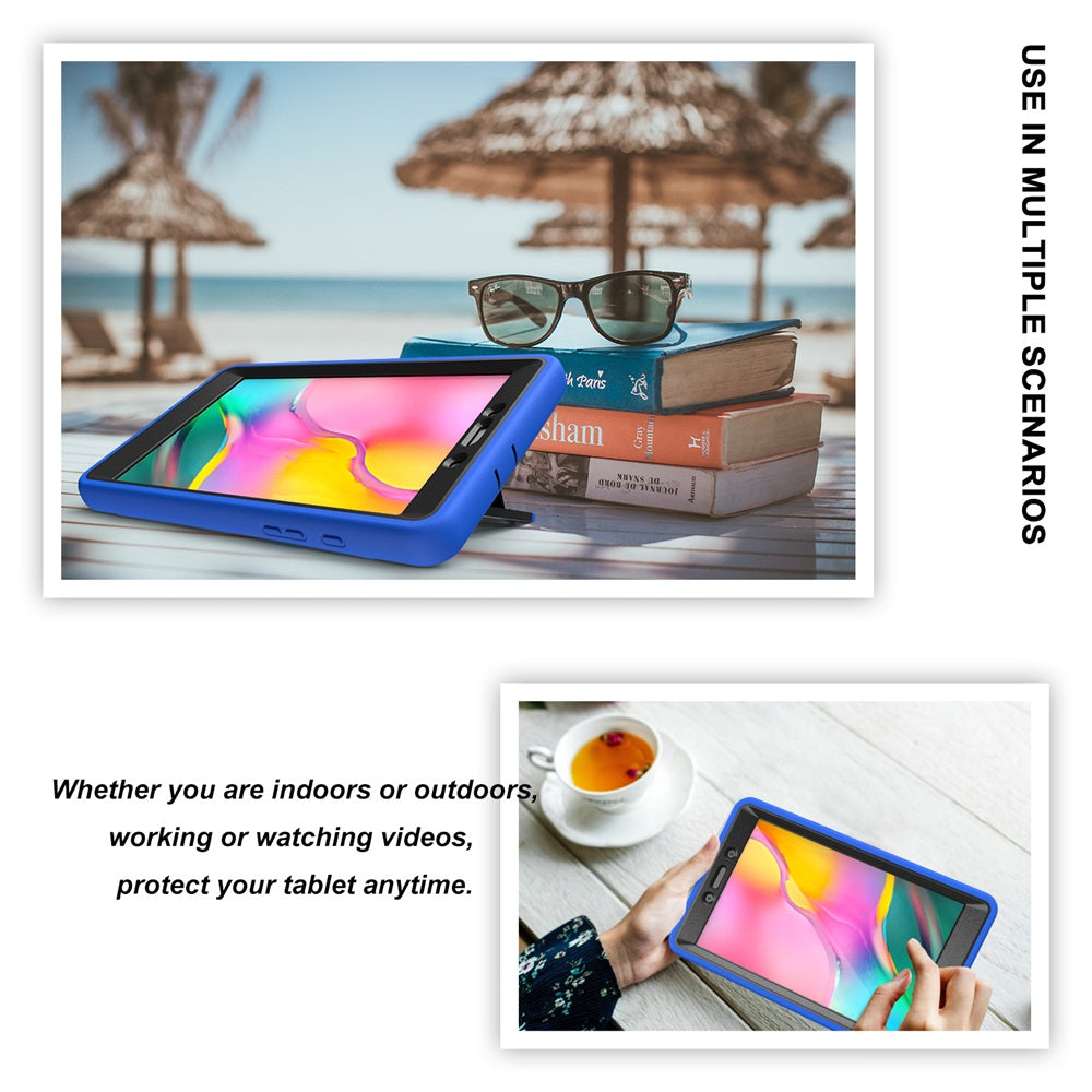 Shock Wave Kickstand Case Anti-Fall Protection For Samsung Tab A 8inch T290/T295(2019)-Blue
