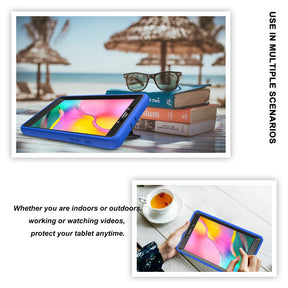 Shock Wave Kickstand Case Anti-Fall Protection For Samsung Tab A 8inch T290/T295(2019)-Blue