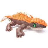 27cm Durable Dog Lizard Toys for Aggressive Chewers Pet Squeaky Plush Toys-Orange