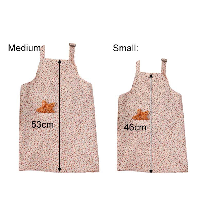 Kids Floral Stain Resistant Art Painting Apron Set-Rose