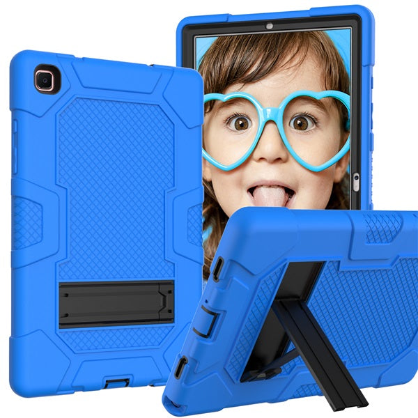 B3 Robot Tablet Case Silicone Shockproof Protective Stand Cover For Samsung Galaxy Tab A7 10.4 T500/T505/T507/T505N(2020)-DarkBlue&Black