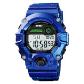 Kids LED Sports Watch Waterproof Digital Electronic Military Watches-Blue