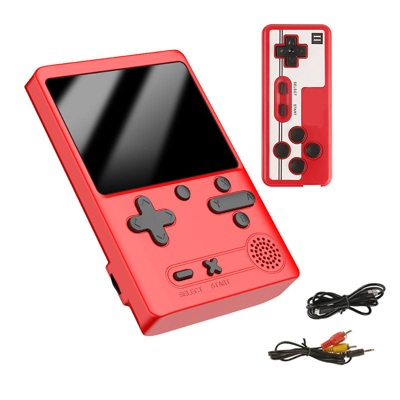 Retro Handheld Game Console 500 Classic FC Games Support 2 Gamer Players-Red