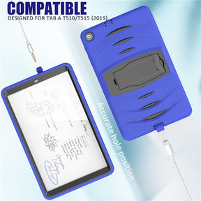 Shock Wave Kickstand Case Anti-Fall Protection For Samsung Tab A 10.1 T510/T515(2019)-Blue
