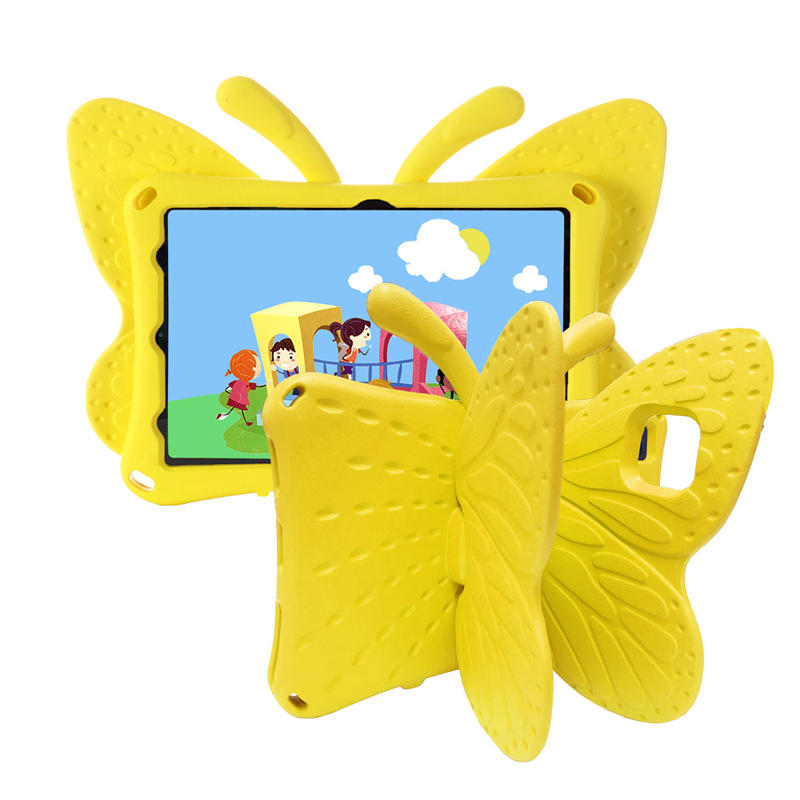 Butterfly Samsung Tablet Case for Galaxy Tab A8 10.5 Inch 2021 (SM-X200/SM-X205/SM-X207)-Yellow