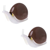 2 Pack Cute Snail Soap Dispenser for Kitchen Bathroom Accessories-Brown