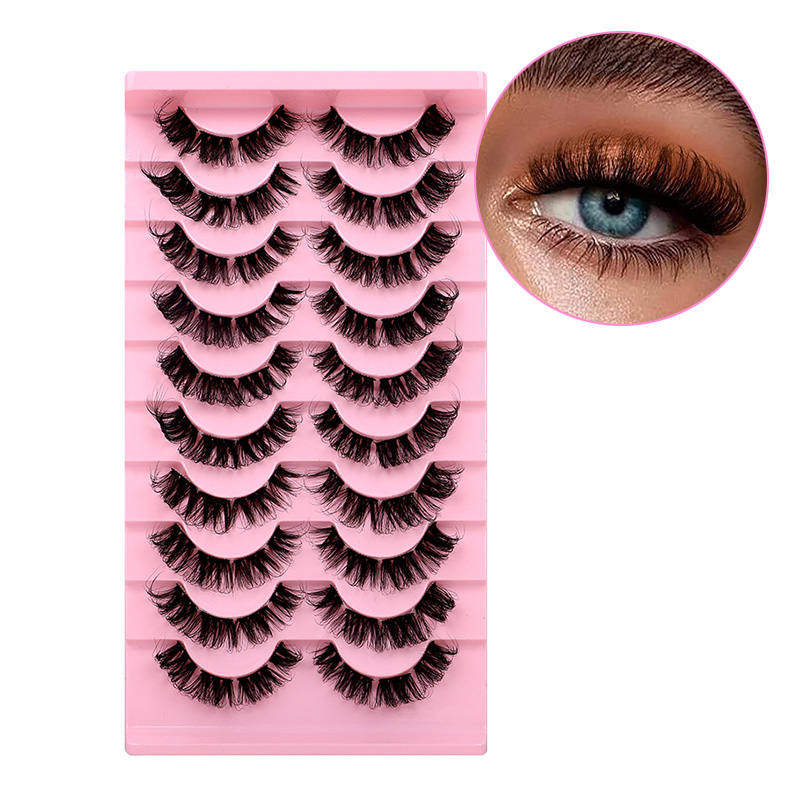 Russian Strip Lashes Reusable False Eyelashes Natural D Curl-15