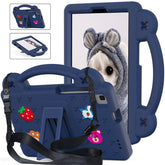 Strawberry Tablet Case with Holder for HUAWEI M3/Samsung Galaxy Tab A7 Lite (2021)/A8 (2019)-NavyBlue