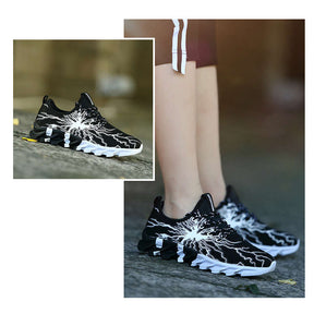 Mens Road Running Shoes Lightweight Sneakers for Men and Women-BlackWhite