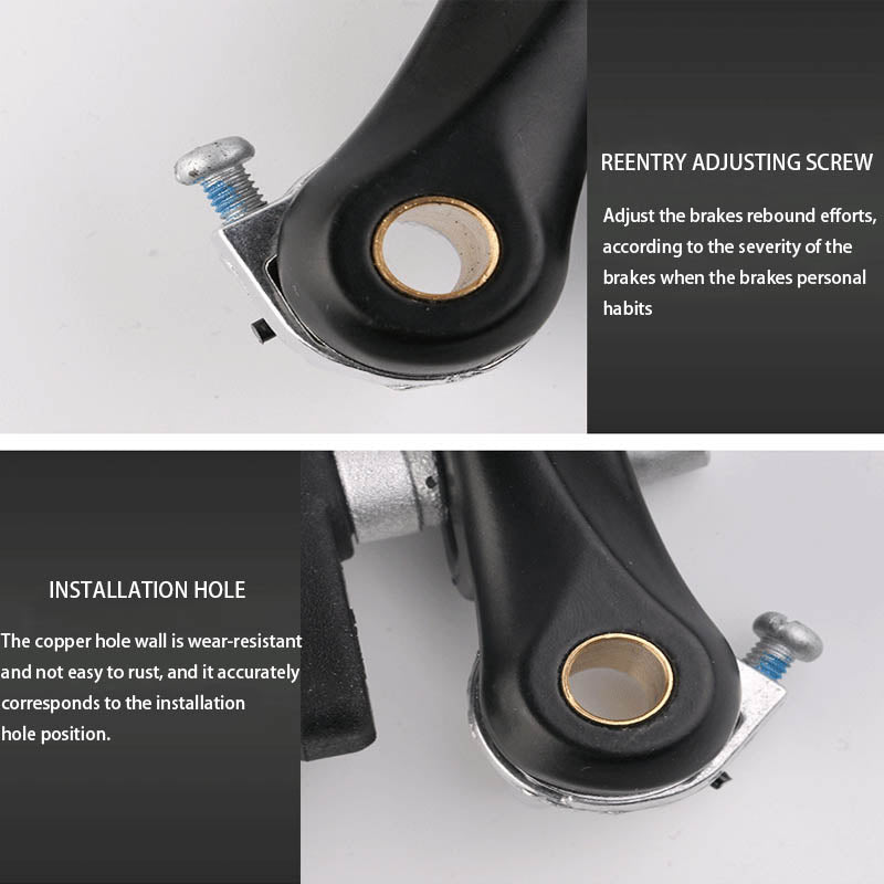 Mountain Bike V-Brake Set Replacement Fit for Most Bicycle-Black