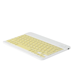 Keyboard Case For iPad Ultra Thin Full-Size Silent With Numeric Bluetooth Wireless Keyboard Pen Slot-Yellow