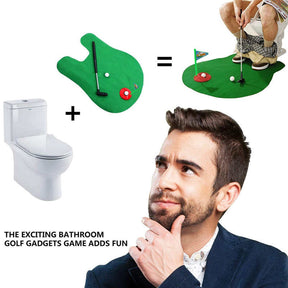 Mini Toilet Golf Set Putting Golfing Game Indoor Practice Toy