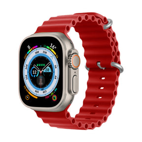 Sport Ocean Bands Compatible with Apple Watch 8 Ultra-Red