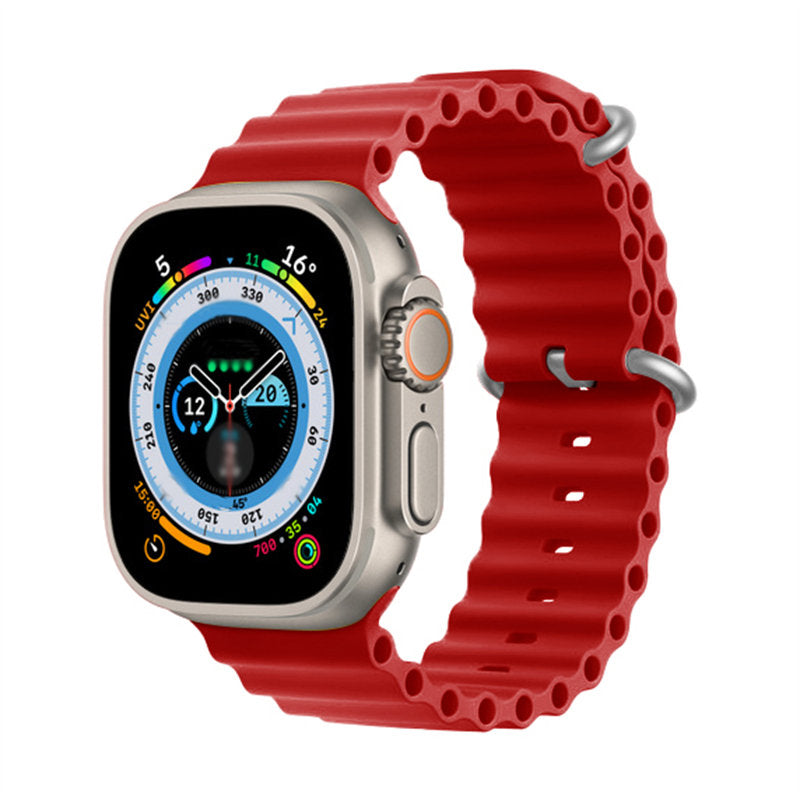 Sport Ocean Bands Compatible with Apple Watch 8 Ultra-Red