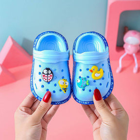 Childrens Clogs Boys Girls Soft Sandals Lightweight Non-Slip Shoes-SkyBlue