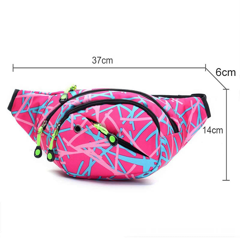 Fashion Waist Bag Casual Wallet with Adjustable Belt for Outdoor Events Running-Pink