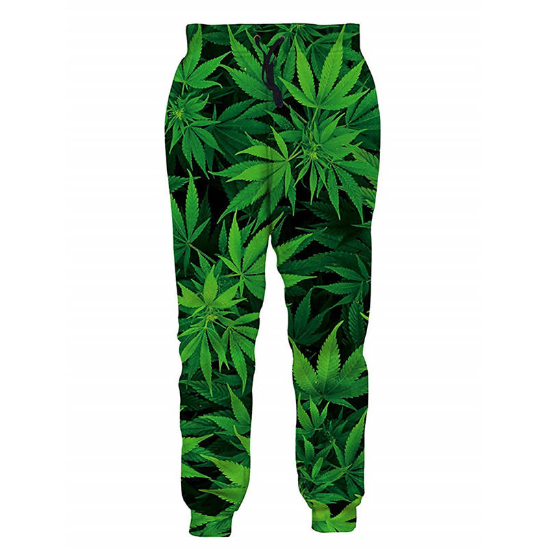 Boys Jogger Pants Funny 3D Graphic Sweatpants Athletic Sports Pants for Kids-Leaf