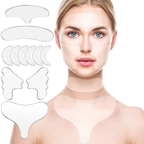 11 Pcs Reusable Silicone Chest Wrinkle Pads Neck Wrinkle Patches Pad