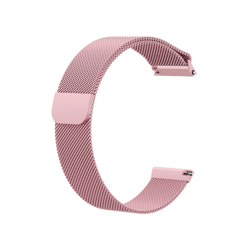 Metal Mesh Watch Bands With Steel Magnetic Absorption Loop For Samsung Galaxy Watch 42/46mm Gear S3 Frontier/Classic(Pink)