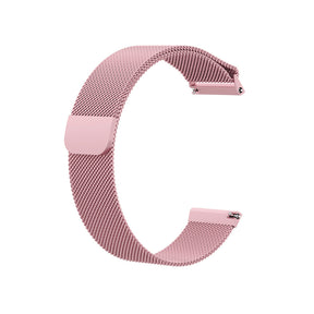 Metal Mesh Watch Bands With Steel Magnetic Absorption Loop For Samsung Galaxy Watch 42/46mm Gear S3 Frontier/Classic(Pink)