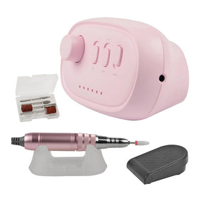 Electric Nail Drill Kit Manicure Pen Polisher for Exfoliating Nail Removing Tools-Pink