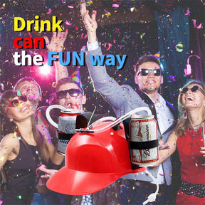 2 Packs Beer Helmet Drinking Hat The Beer Hat Drinking Holder or Soda Drink Hat Party Fun Beverage Gadgets-Blue