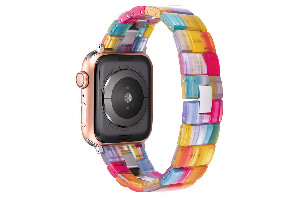 Stainless Steel & Resin Quick Release Strap Wristband for Apple iwatch - Color 04