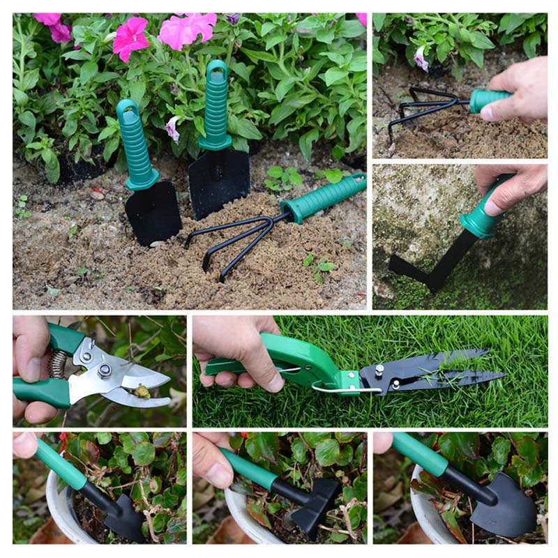 10 Pcs Garden Tool Kit Gardening Gifts for Women-Green