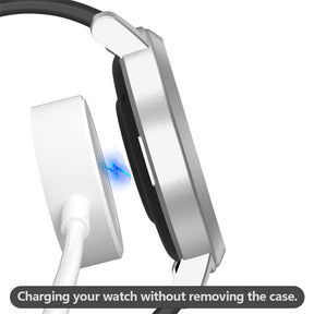 Matte PC Case With Tempered Glass Cover For Huawei GT2 42MM/46MM-Bright Silver