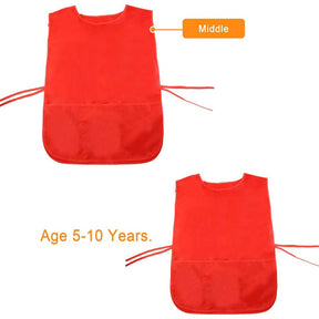 3PCS Art Smock for Kids Water Resistant Childrens Painting Smocks with 3 Roomy Pocket