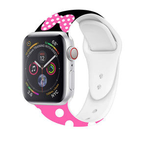 Soft Silicone Cartoon Minnie Mouse Bands for Apple Watch Series SE/6/5/4/3/2/1-C9
