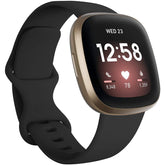 Soft Silicone Sport Replacement Strap For Fitbit Versa 3/Fitbit Sense Small Large-Black