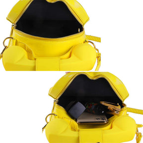 Women Telephone Shaped Handbag Retro Phone Top-Handle Crossbody Bags-Yellow