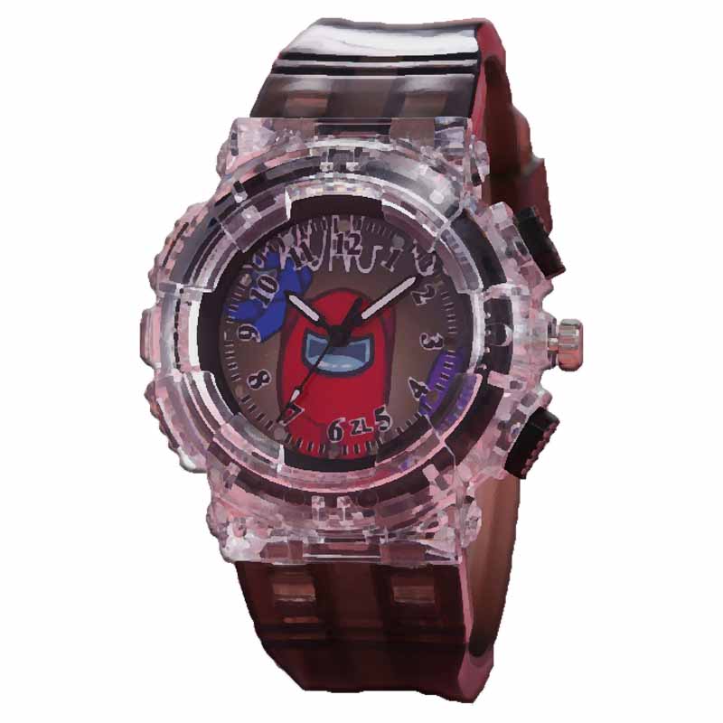 Kids Watch Game Peripheral Colorful LED Light Watch-D