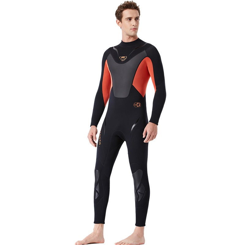 Adore Men Wetsuit 3mm Neoprene Scuba Diving Snorkeling Surfing Swimming Cold Water Wetsuit-WS19495-BlackOrange