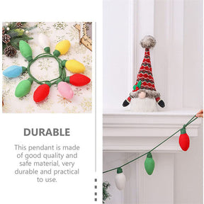 DIY Colorful Light Bulbs Knitted Hanging Ornaments for Xmas Tree