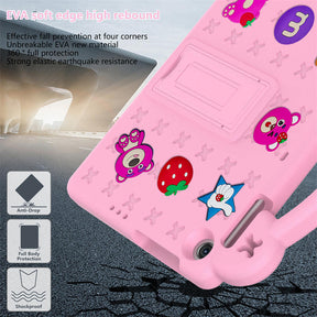 Strawberry Tablet Case with Handle Stand Full Protection Cover for Huawei MatePad T10s 10.1/ T10 9.7 Inch-Pink