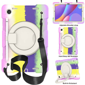 Tab A 8 X200/X205 Samsung Tablet Case with 360¡ãSwivel Stand-Colorful Purple